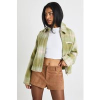 Womens Faux Suede Tailored Mini Shorts - Brown - 4 | boohoo (US & Canada)
