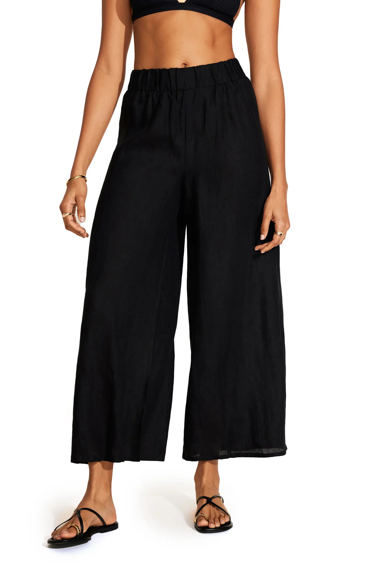 Tallows Wide Leg Linen Cover-Up Pants | Nordstrom