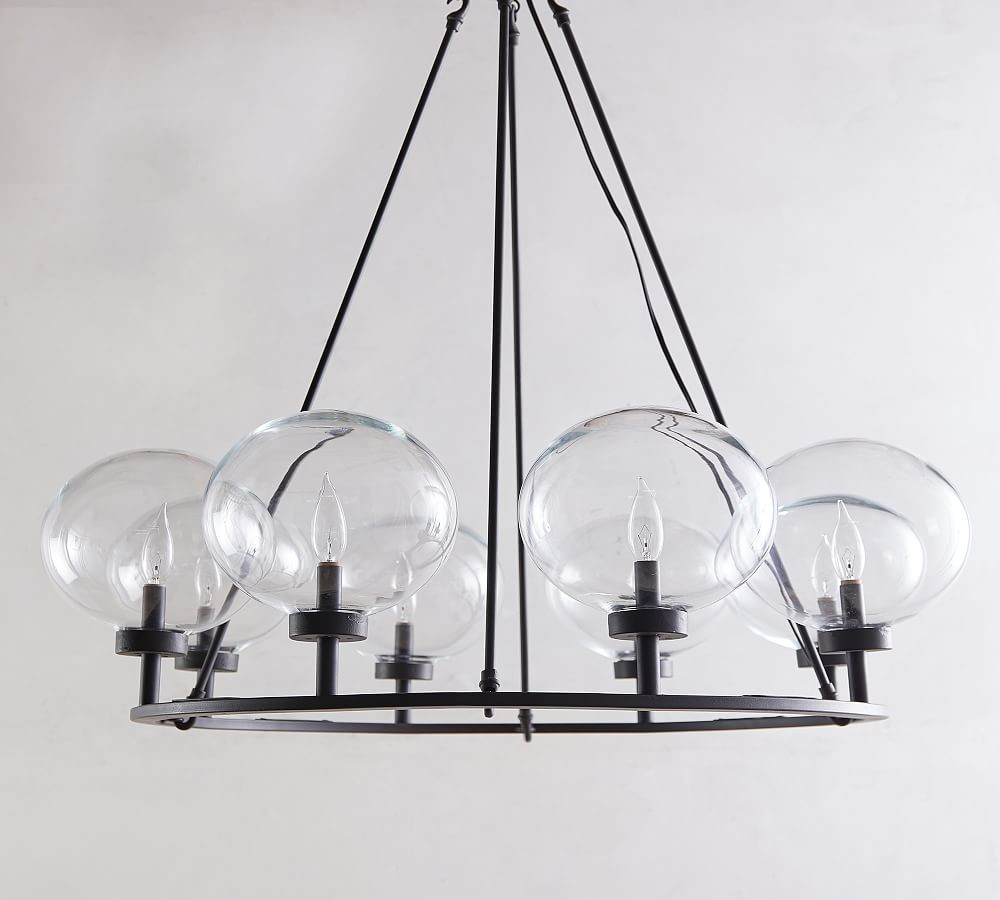 Maisie Glass Globe Round Chandelier | Pottery Barn (US)