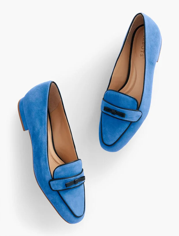 Jane Bow Loafers - Suede | Talbots