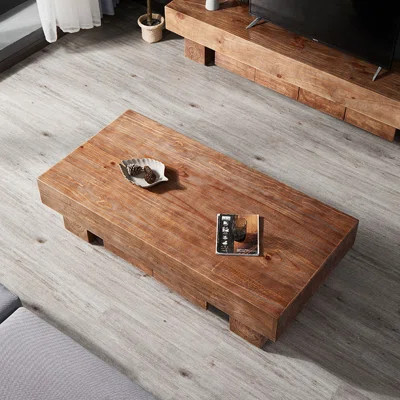 Log style simple coffee table | Wayfair North America