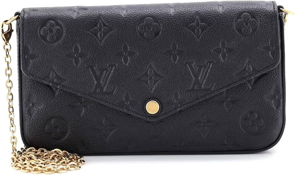 Amazon.com: Louis Vuitton, Pre-Loved Felicie Pochette Monogram Empreinte Leather, Black : Amazon ... | Amazon (US)