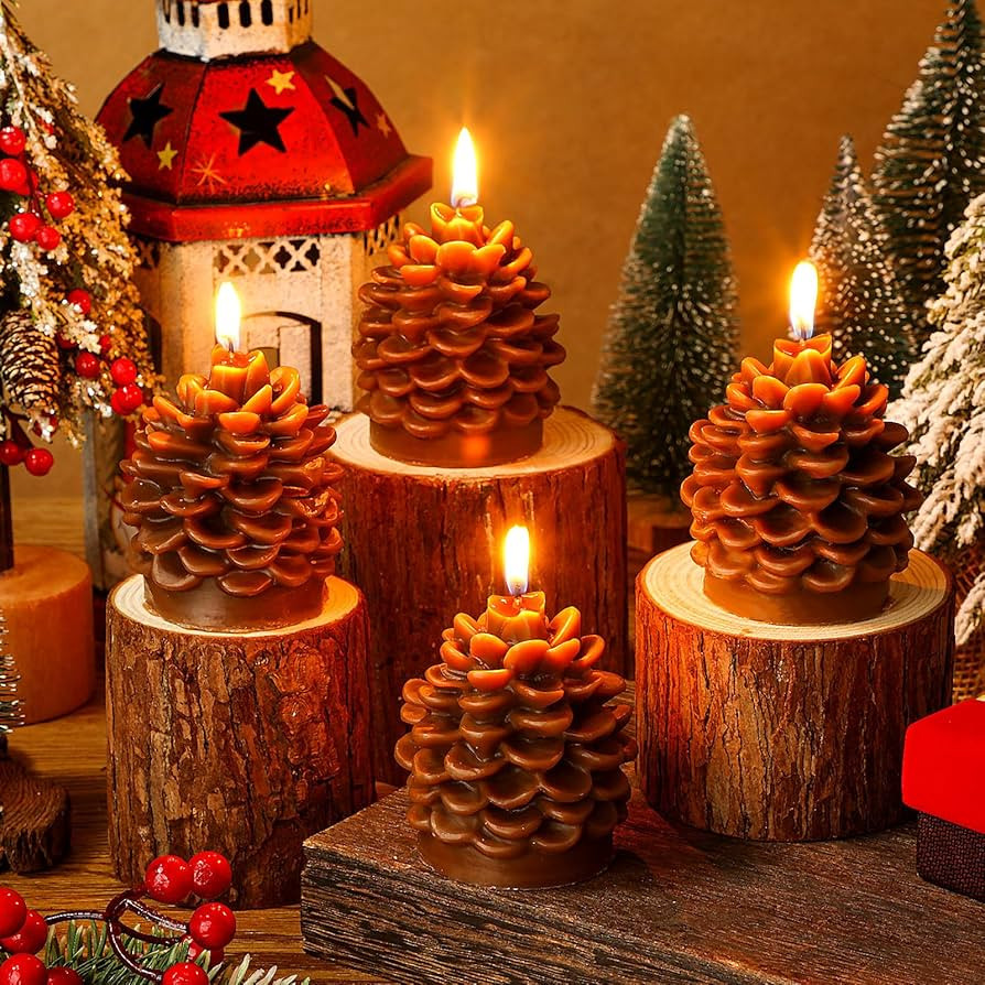 Rtteri Christmas Scented Candles Gift Wax Realistic Tree Shaped Candle for Home Cute Aromatherapy... | Amazon (US)