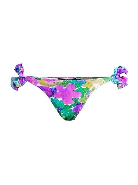 Gabi Floral Print Ruffle Bikini Bottom | Saks Fifth Avenue