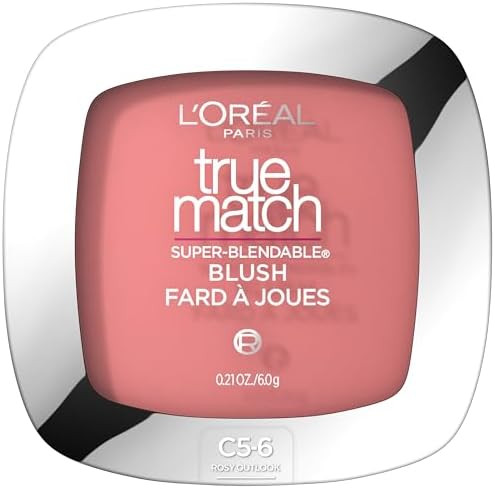 L'Oreal Paris True Match Super-Blendable Powder Blush, Rosy Outlook, 0.21 Oz (Packaging May Vary) | Amazon (US)