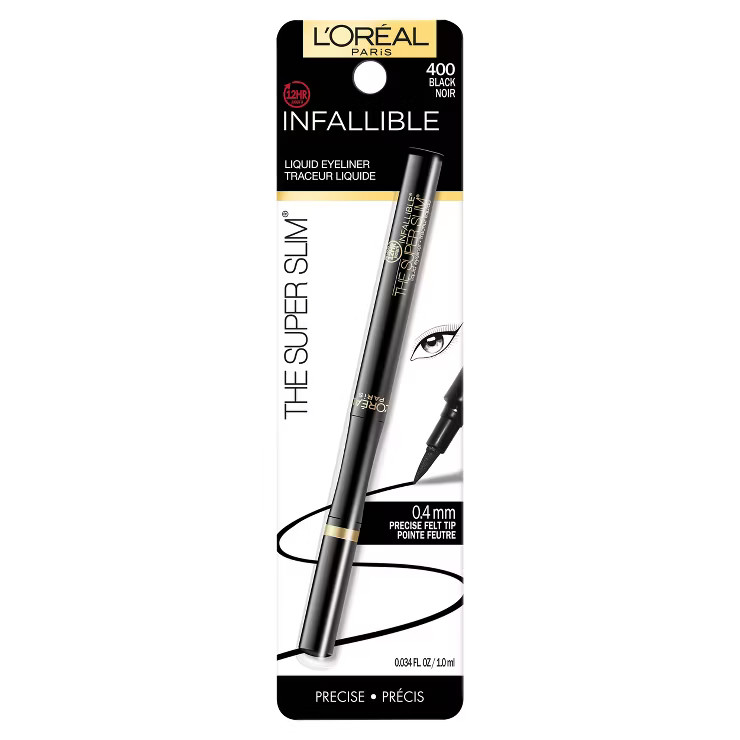 L'Oreal Paris Infallible Super Slim Liner 400 Black .034 fl oz | Target