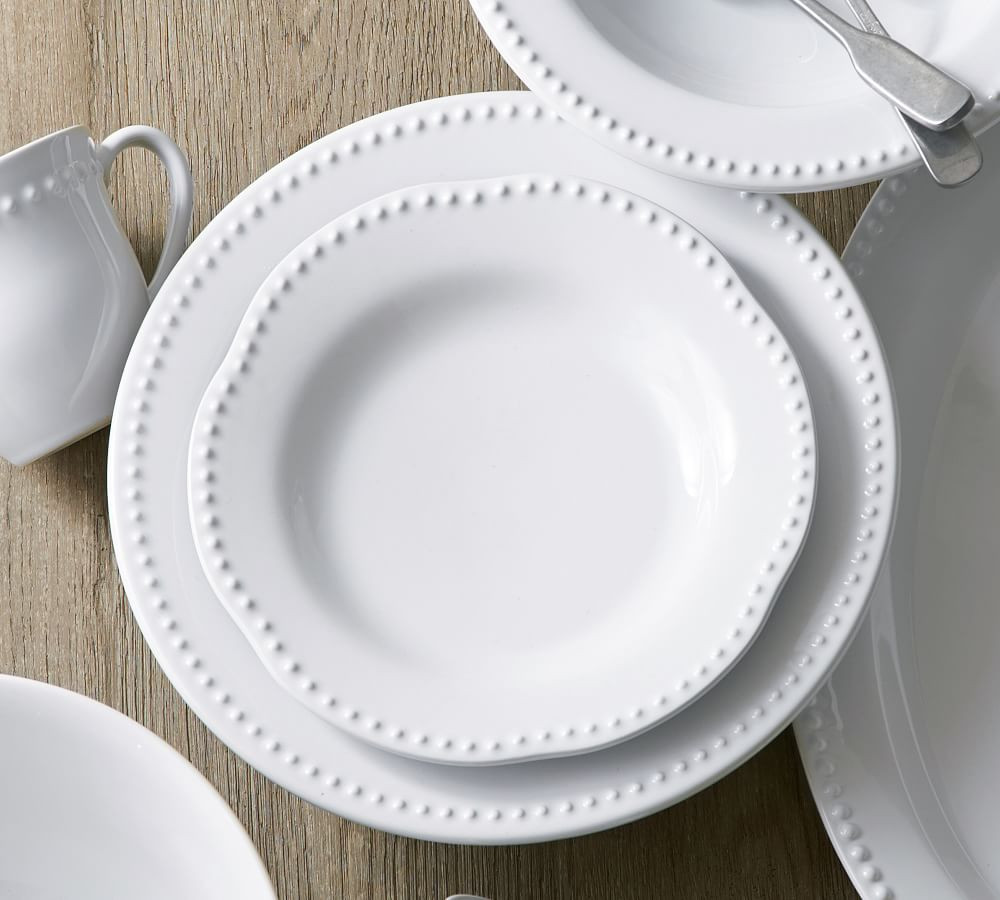 Emma Beaded Stoneware Dinner Plates | Pottery Barn (US)