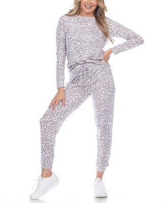 Women's Leopard Lounge Set, 2 Piece - Macy's | Macy's