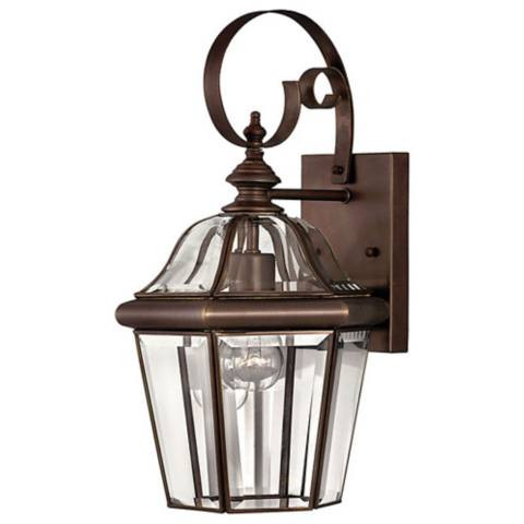 Augusta 15 1/2" High Copper Bronze Outdoor Wall Light - #765D2 | Lamps Plus | Lamps Plus
