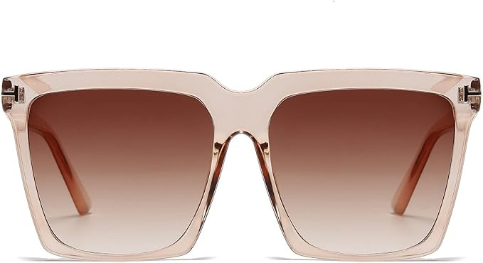 EYLRIM Oversized Square sunglasses for Women Men Black Big Frame Shades Outdoor Sun Glasses UV400... | Amazon (US)