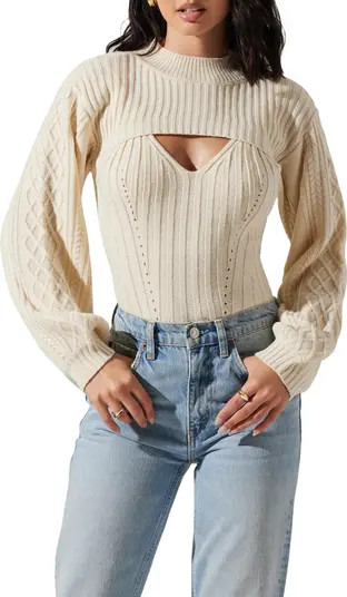 Cutout Mock Neck Sweater | Nordstrom
