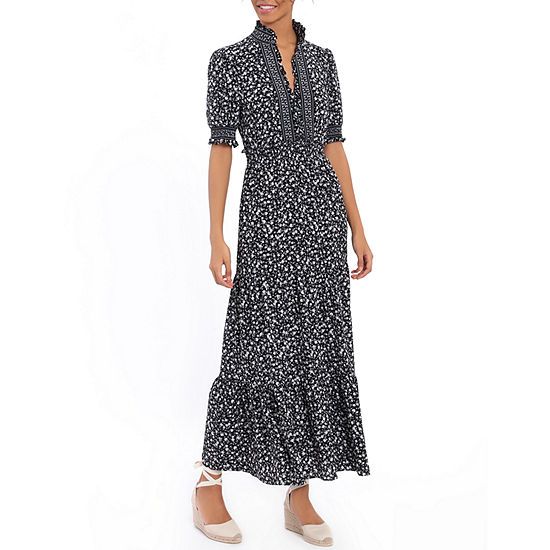 new!London Style Petite Short Sleeve Floral Maxi Dress | JCPenney