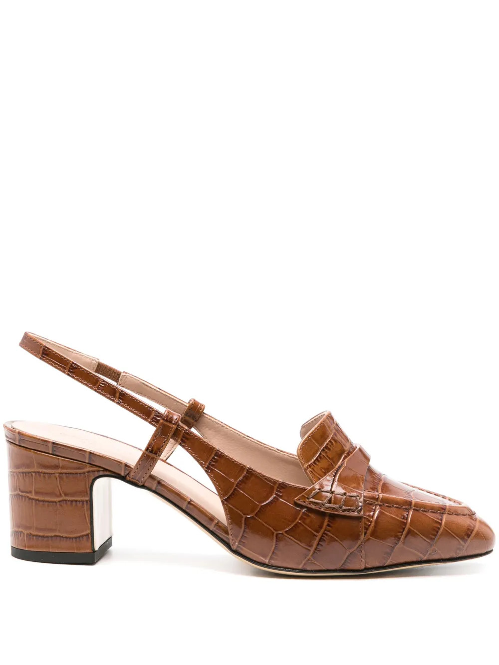 Bianca 60mm embossed-crocodile pumps | Farfetch Global