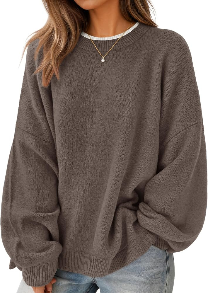 ZESICA Oversized Sweaters for Women 2026 Fall Trendy Pullover Tops | Amazon (US)
