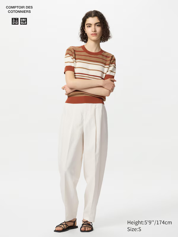 Barrel Fit Broek van Linnenmix | Uniqlo NL