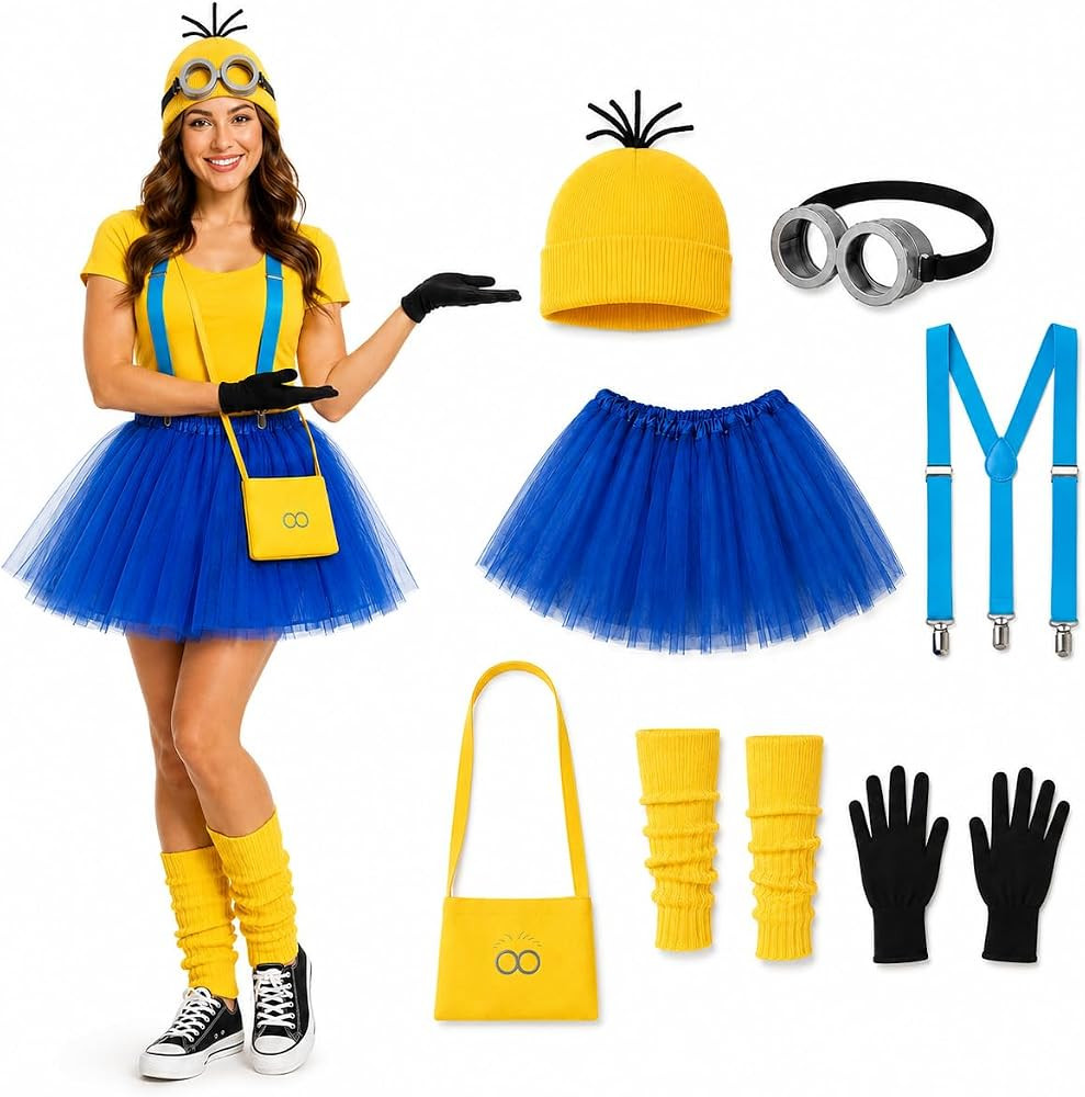 7 Pcs Halloween Costumes for Adults, Funny Adult Costumes for Women | Amazon (US)