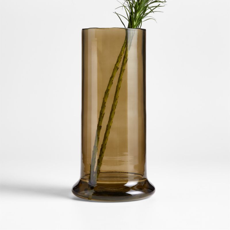 Tall Green Glass Vase 12" | Crate & Barrel | Crate & Barrel