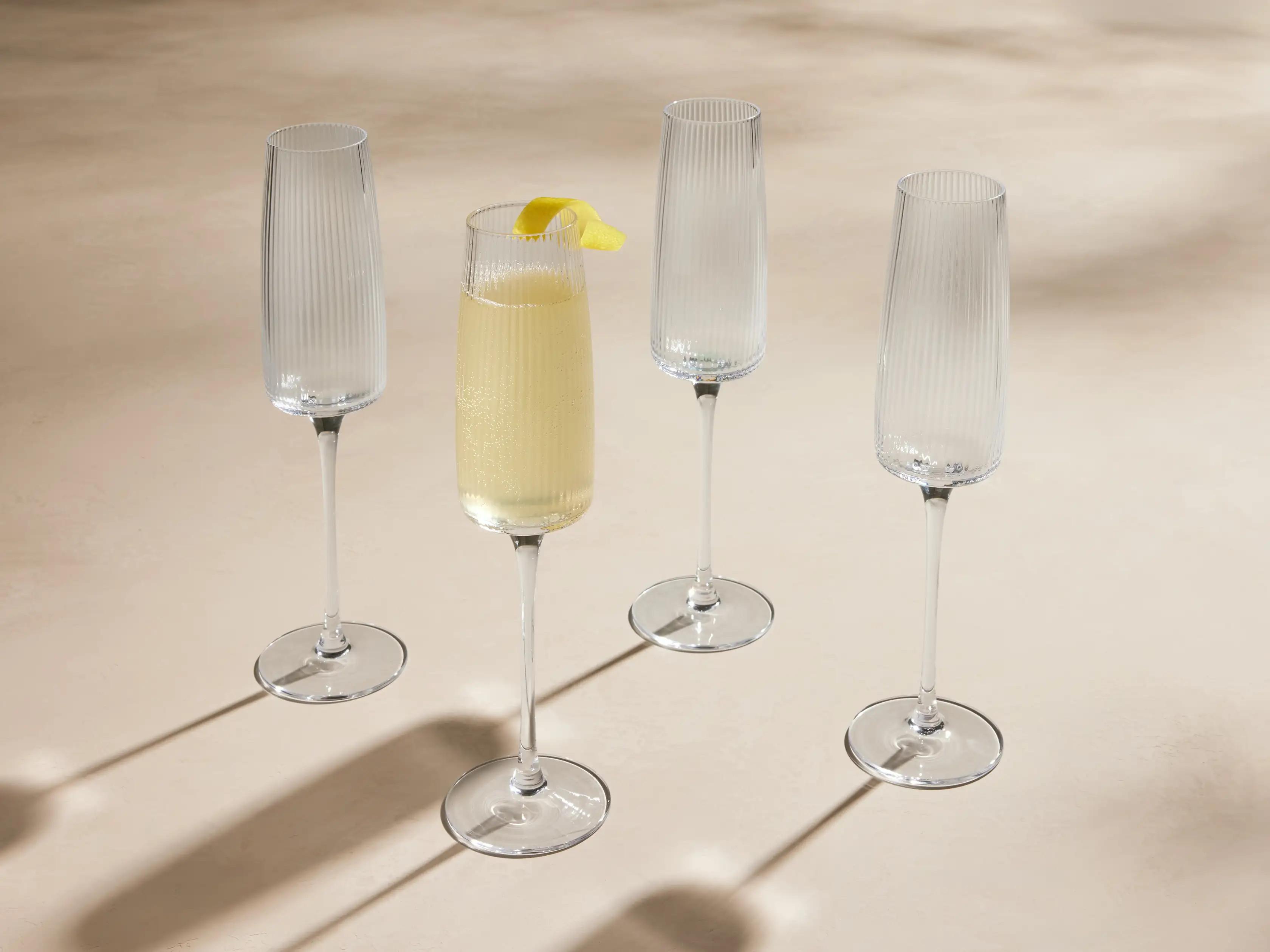 Ada Champagne Glasses (Set of 4) | Arhaus