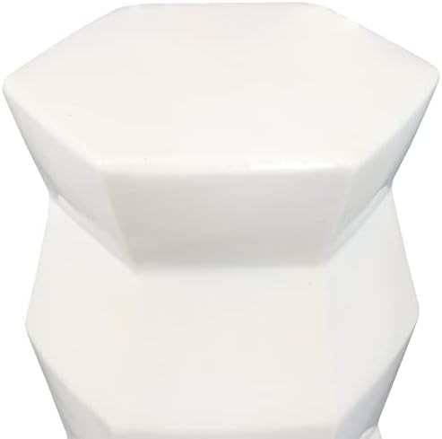 Sunnydaze Moderno Geometric Ceramic Decorative Garden Stool - Modern Indoor/Outdoor Glazed Hexagon D | Amazon (US)