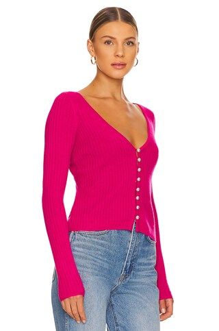 Lovers and Friends Baxter Cardigan in Hot Pink from Revolve.com | Revolve Clothing (Global)