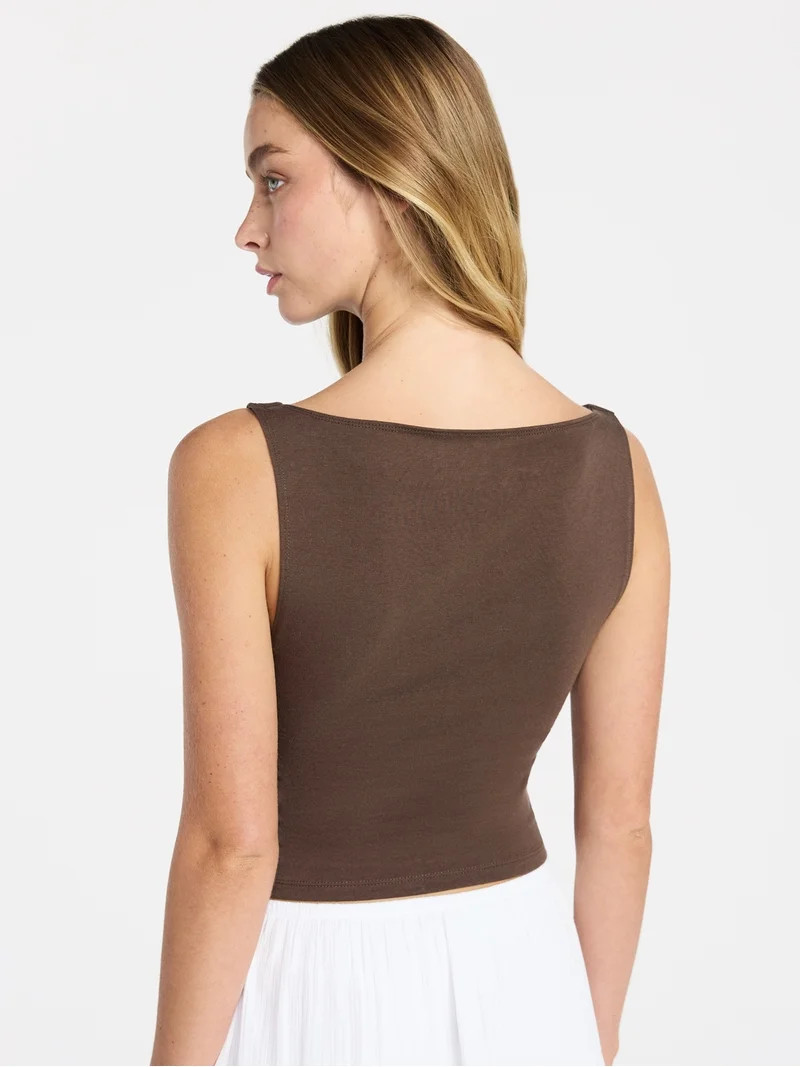 No Boundaries Boat Neck Cami, Women's | Walmart (US)