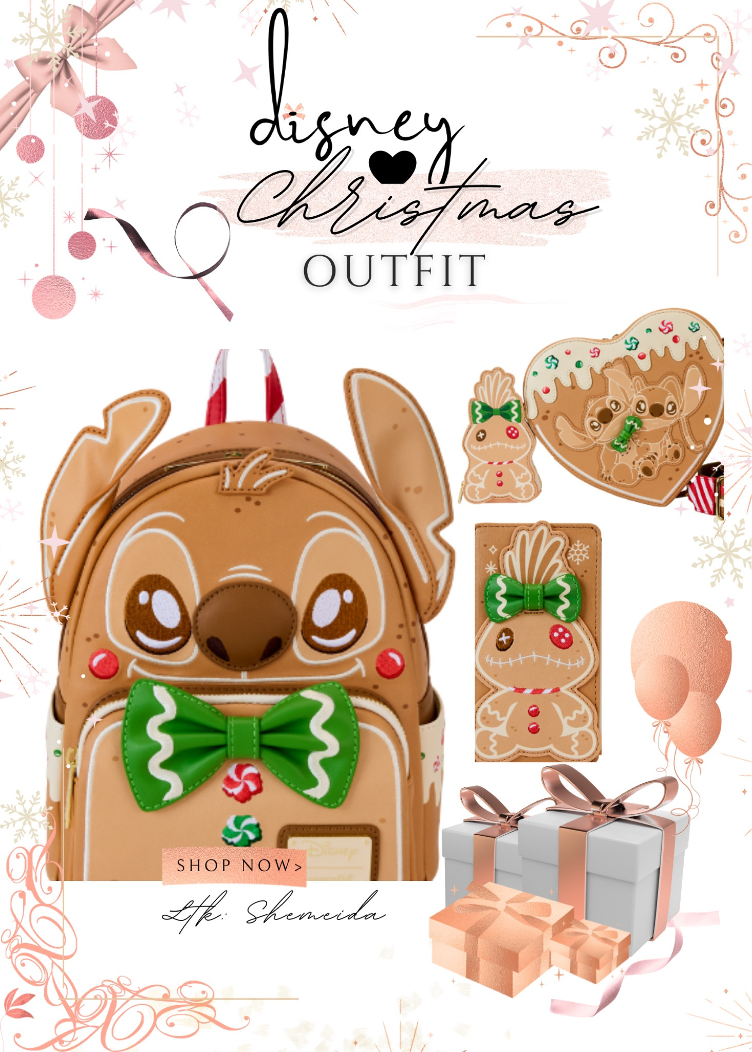 Stitch Disney Christmas Gingerbread Backpack, Crossbody, & Wallet Set

#LTKGiftGuide #LTKSeasonal #LTKHoliday
