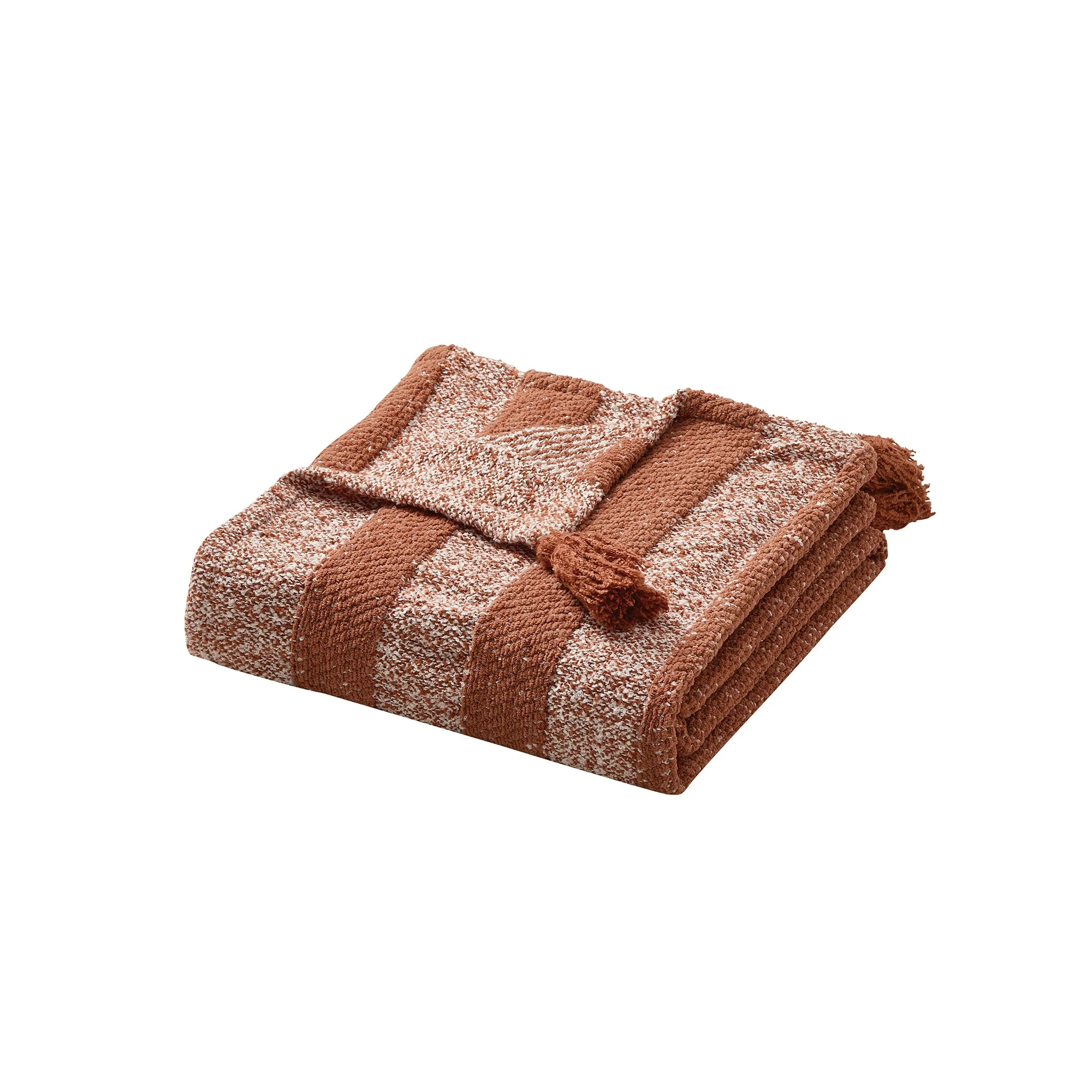 Beautiful Terracotta Chenille Striped Throw by Drew Barrymore, 50" x 60" | Walmart (US)