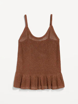 Metallic Peplum Tank Top | Old Navy (CA)