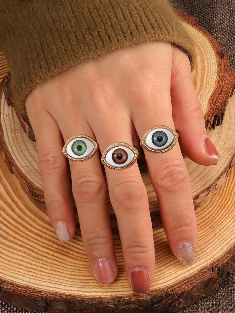 3pcs Eye Decor Ring | SHEIN