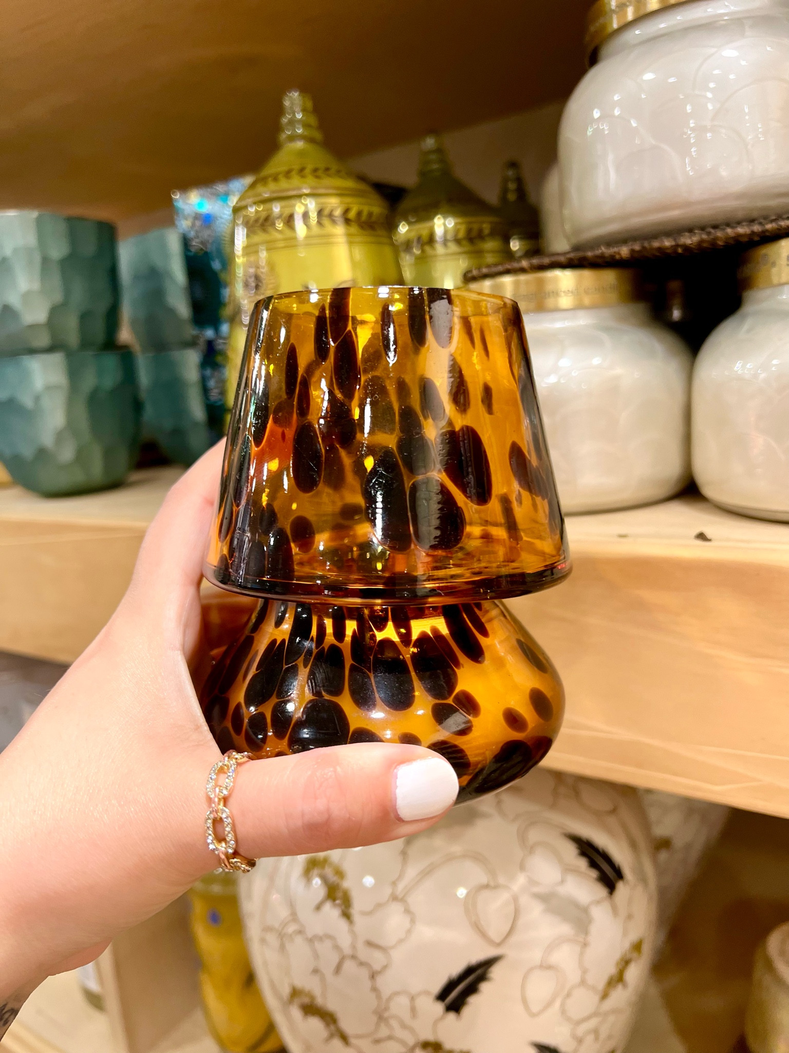 Cheena Woody Ambered Topaz Glass Mushroom Lamp Candle at Anthropologie 

#LTKSeasonal #LTKHome #LTKFindsUnder50