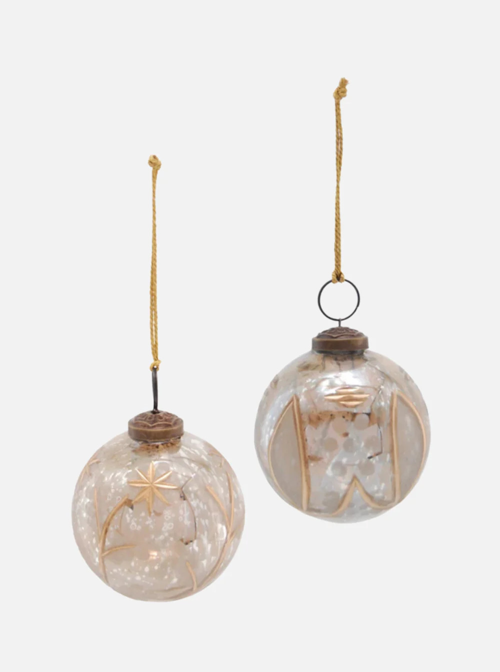 Etched Mercury Glass Ornaments | House of Jade Home