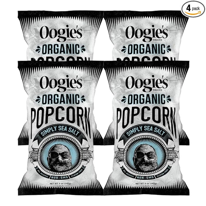 Oogie's Gourmet Popcorn | 4 Pack | Organic Simply Sea Salt Flavor | Gluten Free Popcorn Snacks | ... | Amazon (US)