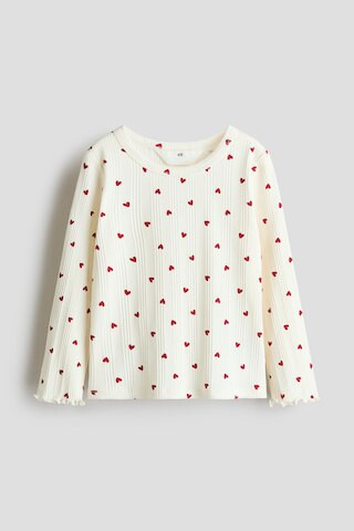 H & M - Ribbed Jersey Top - White | H&M (US + CA)