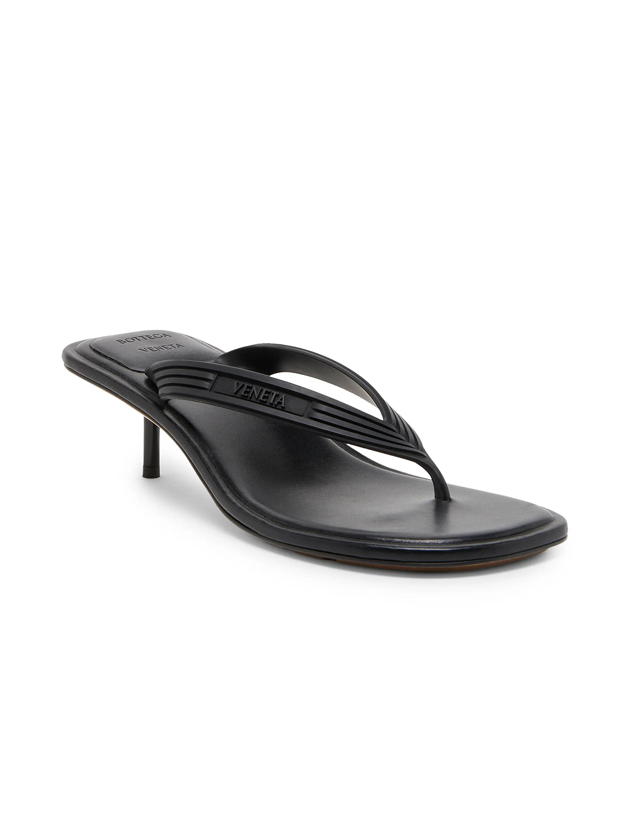 Bottega Veneta Sampieri Kitten-Heel Sandals | Saks Fifth Avenue | Saks Fifth Avenue