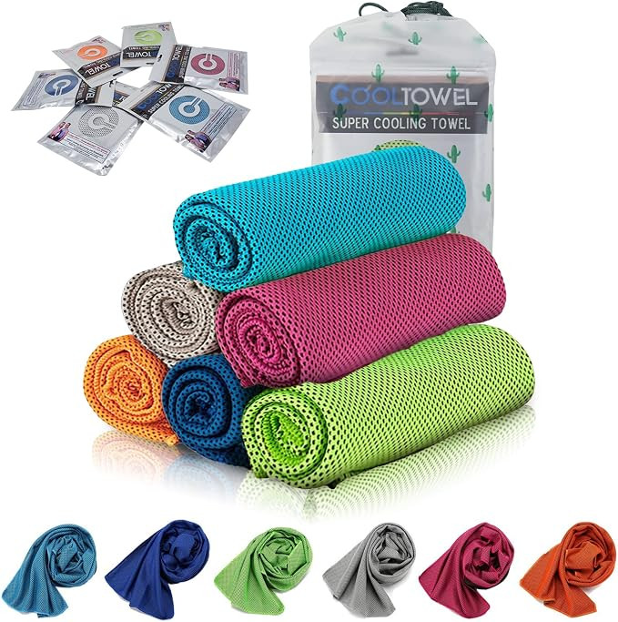 [6 Pack] Cooling Towel, Ice Sports Towel, Cool Towel for Instant Cooling,for Yoga, Travel, Golf, ... | Amazon (CA)