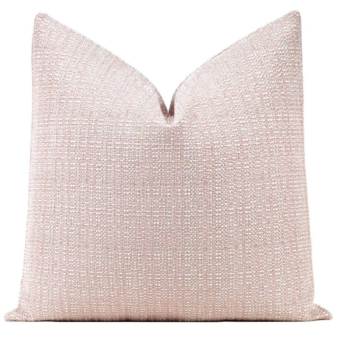 Signature Tweed : Ballet Pink Throw Pillow Cover | Designer Pillow Sham | Lumbar | Bedroom Decor | Etsy (US)
