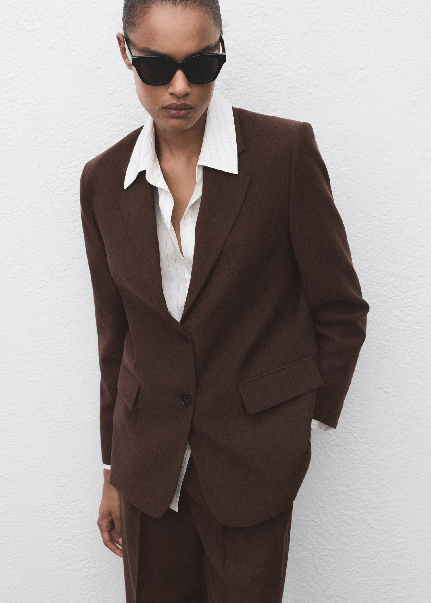 Lyocell suit jacket - Women | MANGO United Kingdom | MANGO (UK)