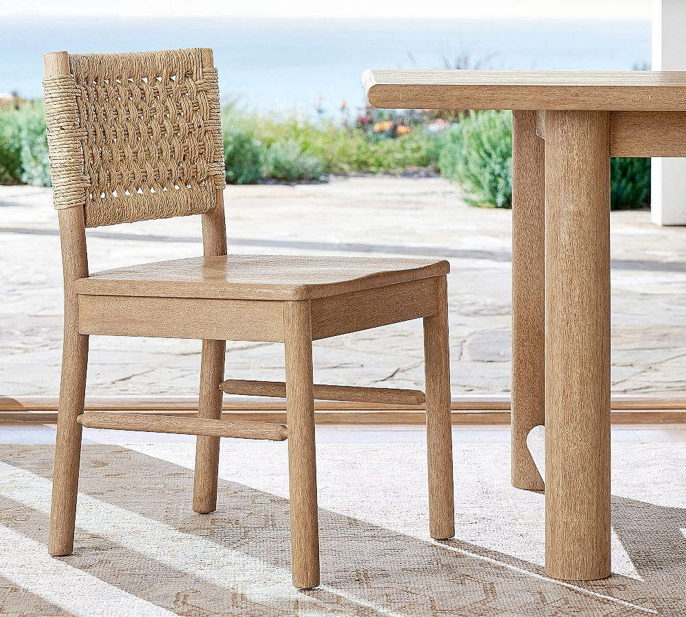 Bolinas Woven Back Dining Chair | Pottery Barn (US)