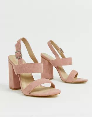 RAID Shania blush block heeled sandals | ASOS US