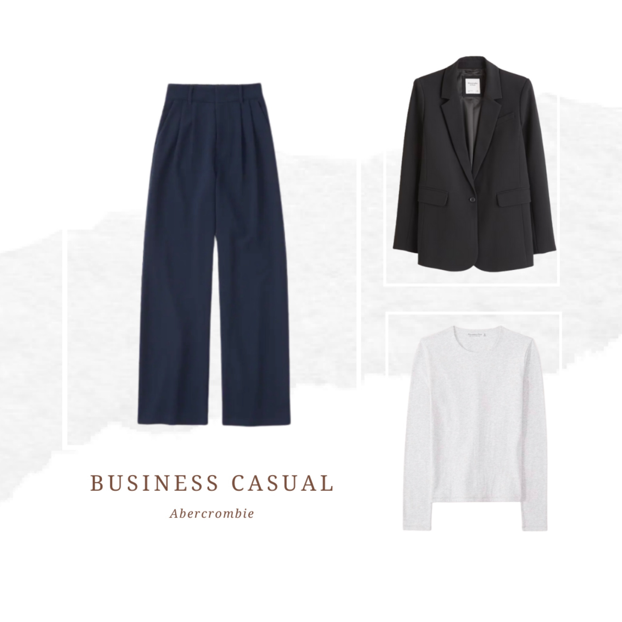 Business Casual Staple Pieces for your closet! #abercrombie #businesscasual #tailoredpants #blazer #businesswear #staplepieces #capsule 

#LTKstyletip #LTKworkwear