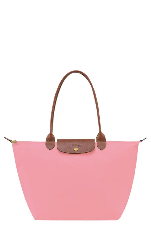 Longchamp Large Le Pliage Shoulder Tote in Marshmallow at Nordstrom | Nordstrom