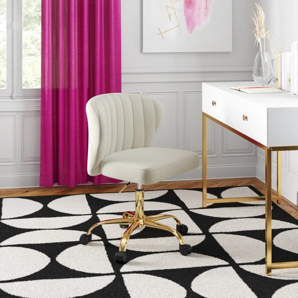 Ilia Ergonomic Vertical Task Chair with Tufted Back and Height-Adjustable | Wayfair North America