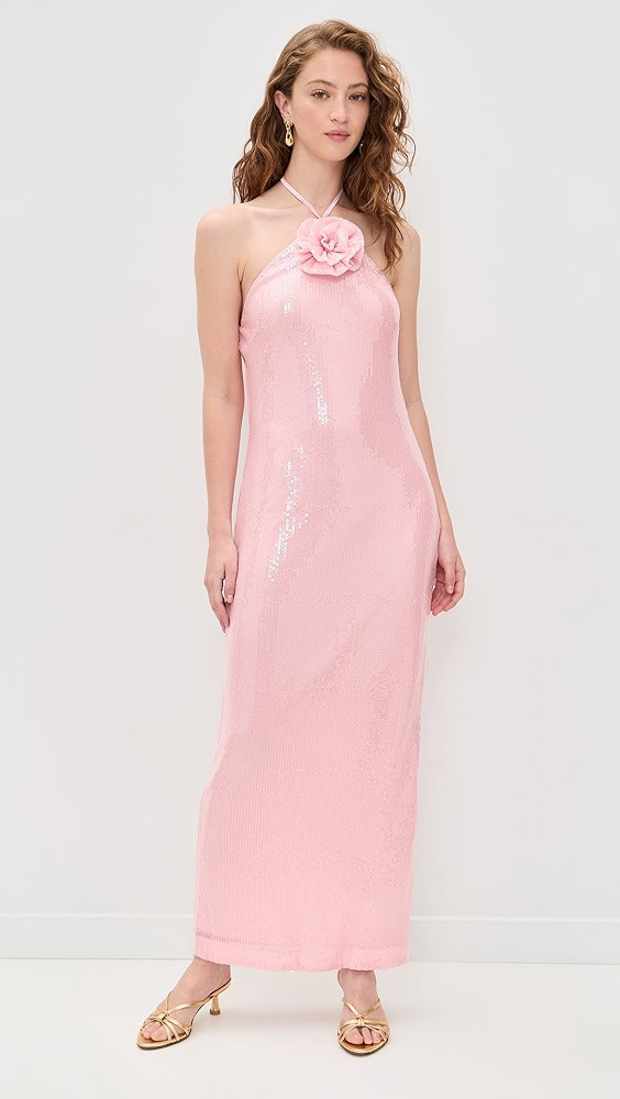 Rose Haltered Sequins Maxi Dress | Shopbop