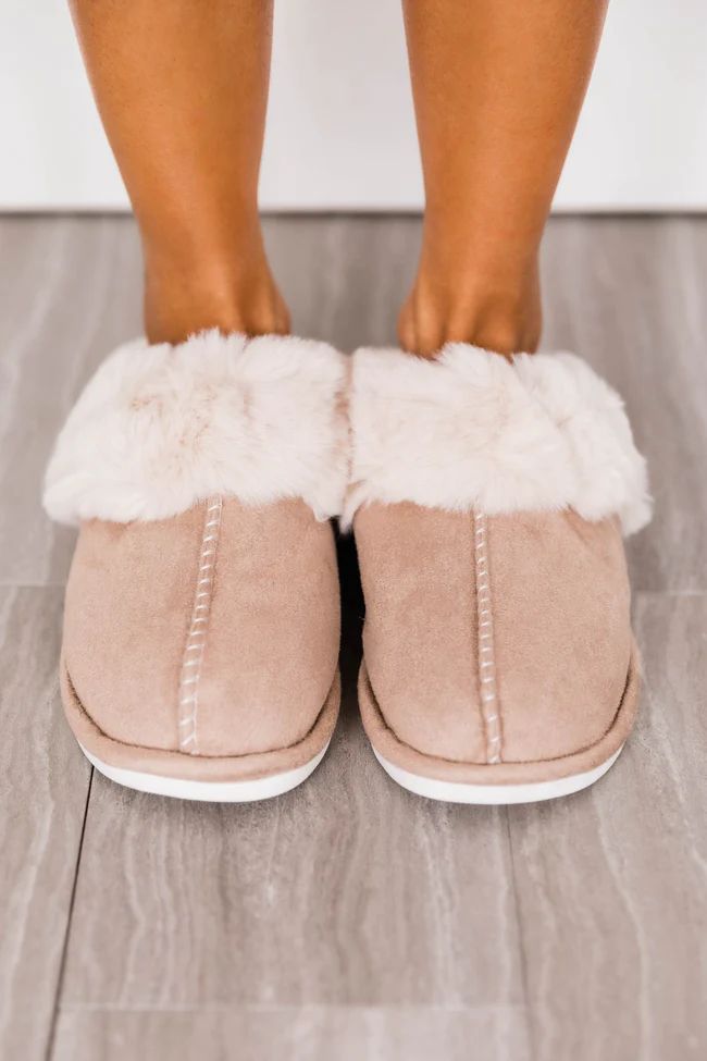 I'm Walking On Air Taupe Slippers DOORBUSTER | The Pink Lily Boutique