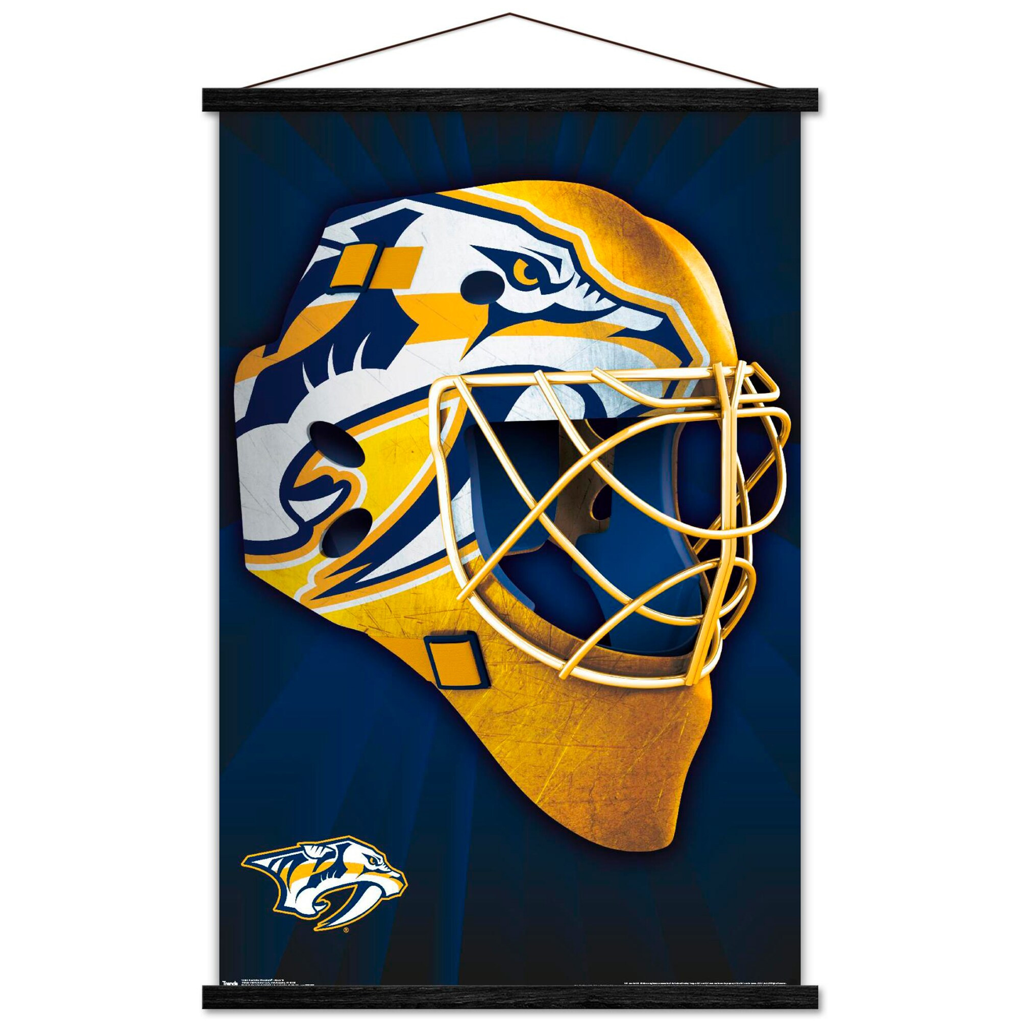 Nashville Predators 35.75'' x 24.25'' Hanging Framed Helmet Poster | NHL Shop