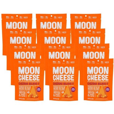 Moon Cheese Cheddar Believe It - Case of 12/2 oz | Target