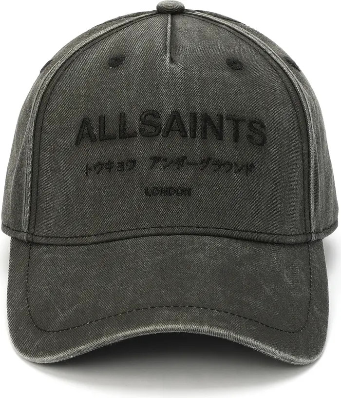AllSaints Underground Logo Cotton Baseball Cap | Nordstrom | Nordstrom