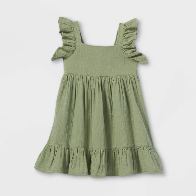Toddler Girls' Tiered Ruffle Sleeve Dress - Cat & Jack™ | Target