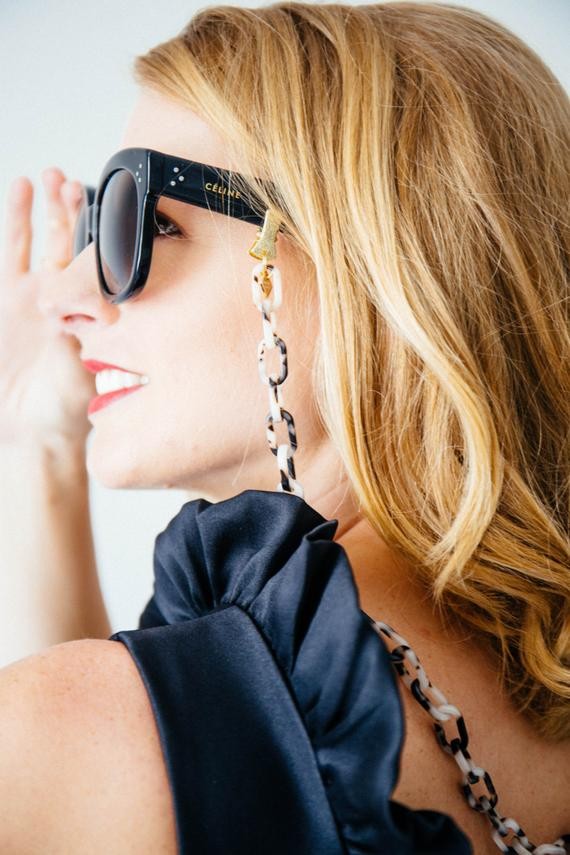 Glasses and Mask Chain - Ivory Tortoise Shell Sunglasses & Eyeglasses Chain | Etsy (US)