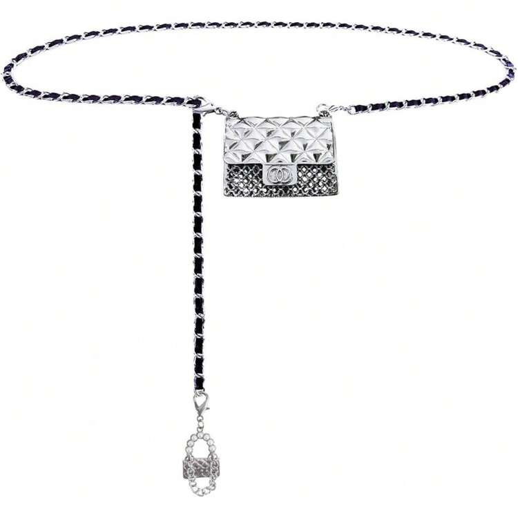 Mini Chain Belt Purse Silver Waist Bag For Women Detachable Fashionable Fanny Pack For Dresses Jeans | SHEIN